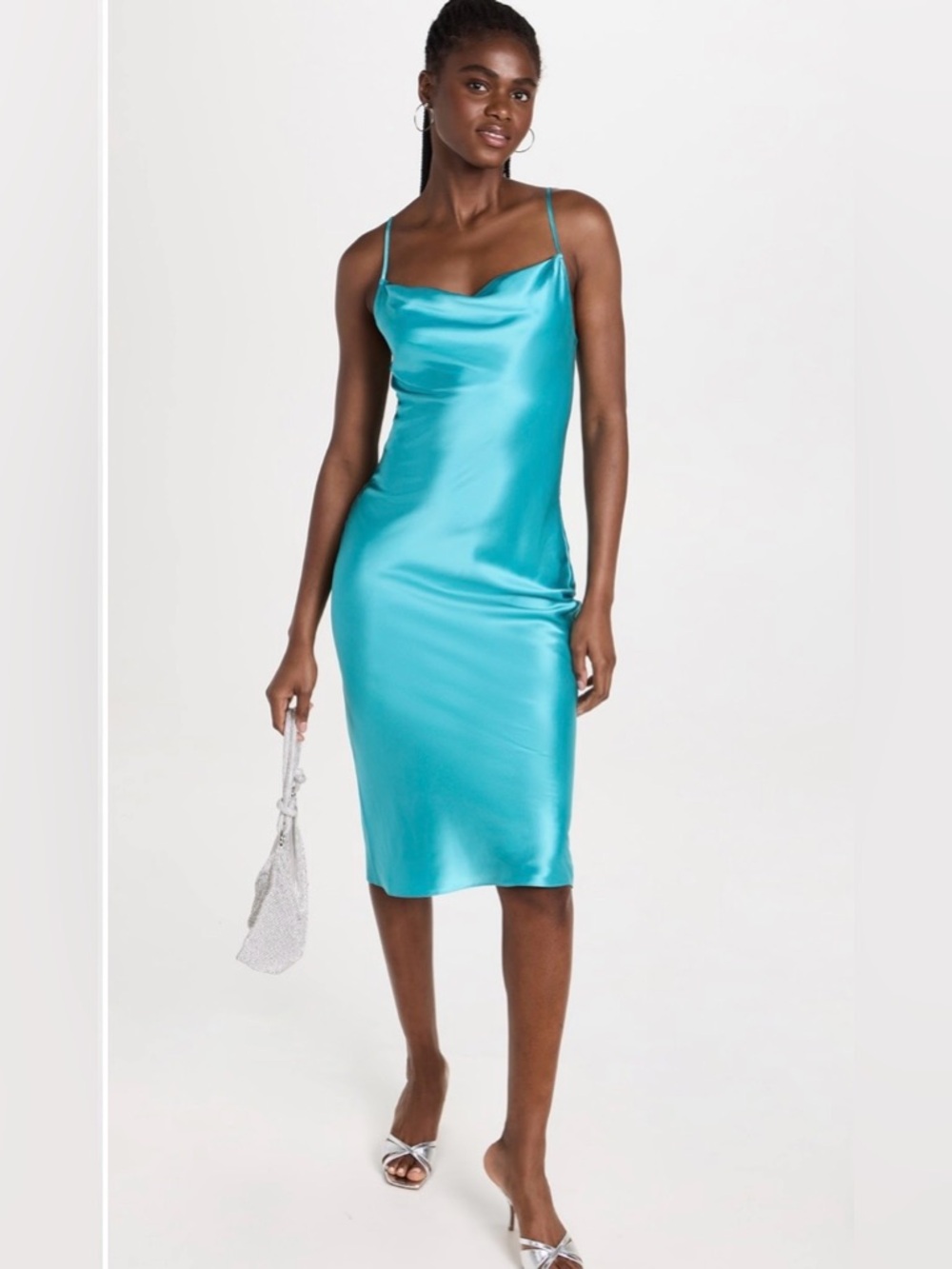 Fleur du Mal High Slit Cowl Slip Dress